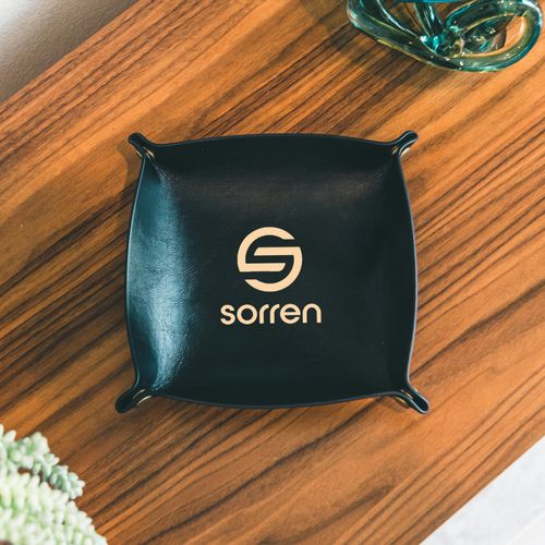 Leather Laser Etched Catchall Tray image thumbnail