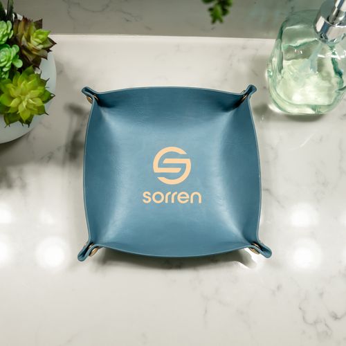 Leather Laser Etched Catchall Tray image thumbnail