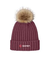 Image of Faux Fur Pom Beanie