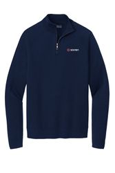 Image of Brooks Brothers Cotton Stretch 1/4-Zip Sweater