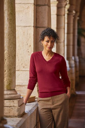 Brooks Brothers Women's Washable Merino V-Neck Sweater image thumbnail