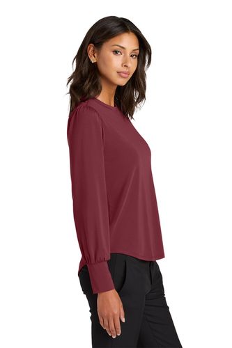 Mercer+Mettle Women's Stretch Jersey Long Sleeve Blouson Top image thumbnail