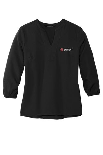 Mercer+Mettle Women's Stretch Crepe 3/4-Sleeve Blouse image thumbnail