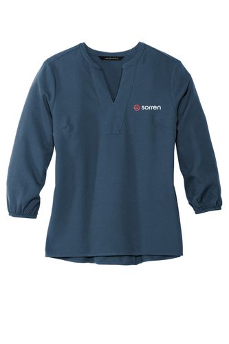 Mercer+Mettle Women's Stretch Crepe 3/4-Sleeve Blouse image thumbnail