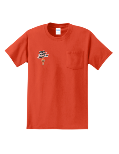 God Family Country - Orange Pocket Tee image thumbnail