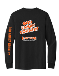 Image of God Family Country - Black Long Sleeve Pocket Tee