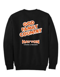 Image of God Family Country - Black Crewneck 