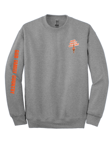 God Family Country - Grey Crewneck image thumbnail