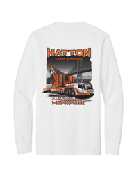 Image of Hatton 6400 - White Long Sleeve Pocket Tee 
