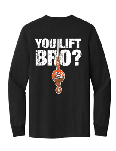 You Lift GFC- Black Long Sleeve Pocket Tee  image thumbnail