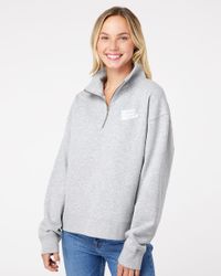 Image of Women's Sueded Fleece Quarter-Zip Sweatshirt 