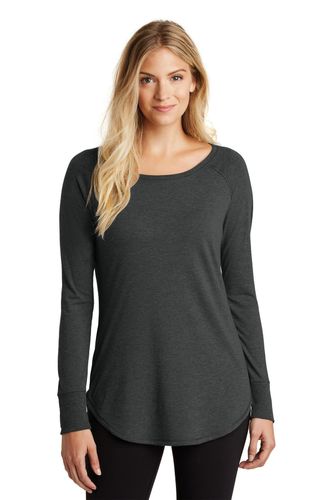 District Women's Perfect Tri Long Sleeve Tunic Tee.  image thumbnail