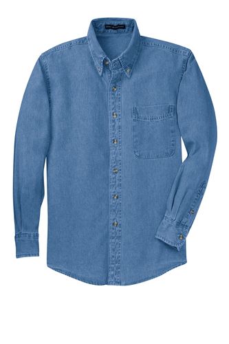 Port Authority Long Sleeve Denim Shirt.  image thumbnail