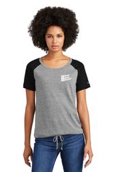 Image of New Era Ladies Tri-Blend Performance Cinch Tee. 