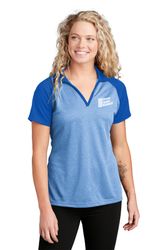 Image of Sport-Tek Women's PosiCharge RacerMesh Raglan Heather Block Polo