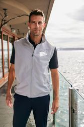 Image of Cutter & Buck Charter Eco Full-Zip Mens Big & Tall Vest Big & Tall