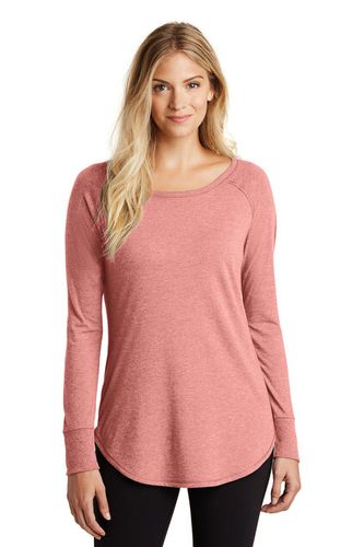 District Women's Perfect Tri Long Sleeve Tunic Tee.  image thumbnail