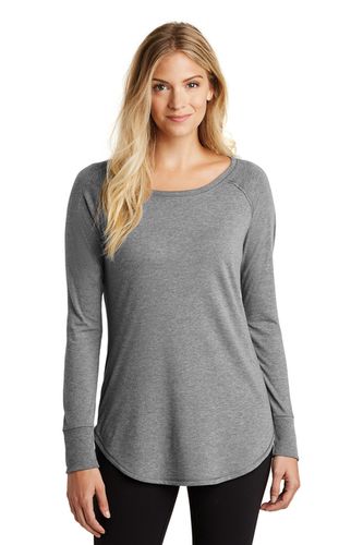 District Women's Perfect Tri Long Sleeve Tunic Tee.  image thumbnail