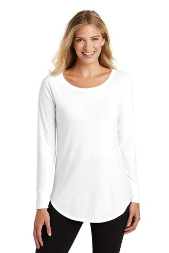 District Women's Perfect Tri Long Sleeve Tunic Tee.  image thumbnail