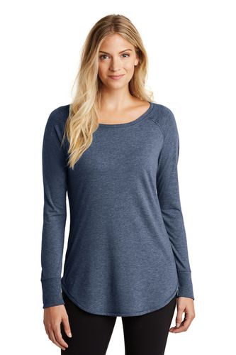 District Women's Perfect Tri Long Sleeve Tunic Tee.  image thumbnail