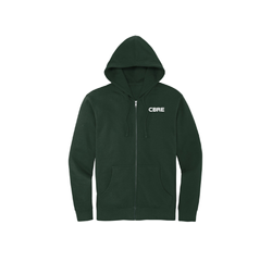 Image of Sweat à capuche zippé District V.I.T. fleece — vert foncé