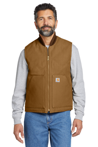 Carhartt Relaxed Fit Firm Duck Insulated Rib Collar Vest 106676.444 image thumbnail