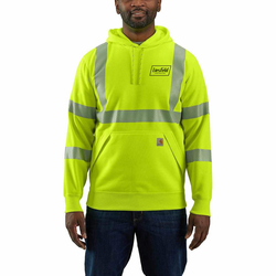 Image of Carhartt High-Visibility Rain Defender® Hooded Class 3 Sweatshirt  104987.446