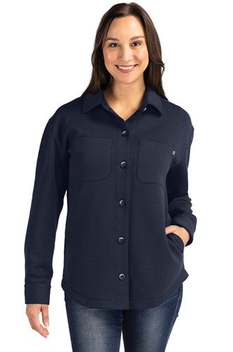 Cutter & Buck Roam Recycled Buttery-Soft Knit Womens Button Down Shirt Jacket LCK00161.444 image thumbnail