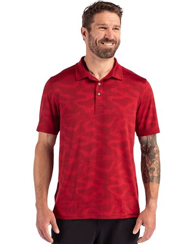 Cutter & Buck Coastline Recycled Double Peached Camo Print Mens Polo MCK01359.444 image thumbnail