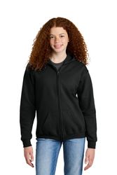 Image of Gildan Youth Heavy Blend Full-Zip Hooded Sweatshirt. 18600B