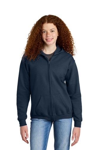 Gildan Youth Heavy Blend Full-Zip Hooded Sweatshirt. 18600B image thumbnail