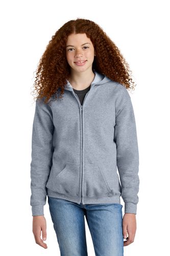 Gildan Youth Heavy Blend Full-Zip Hooded Sweatshirt. 18600B image thumbnail