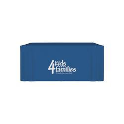 Image of 6' Fitted Open-Back Full-Color Table Throw