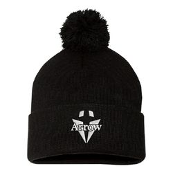 Image of ARROW - 12" Pom-Pom Cuffed Beanie