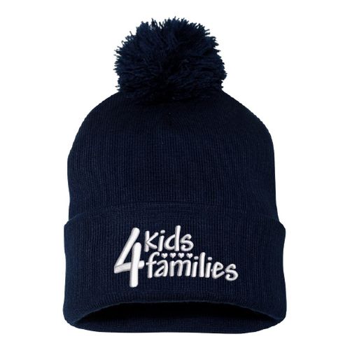 4Kids - 12" Pom-Pom Cuffed Beanie image thumbnail