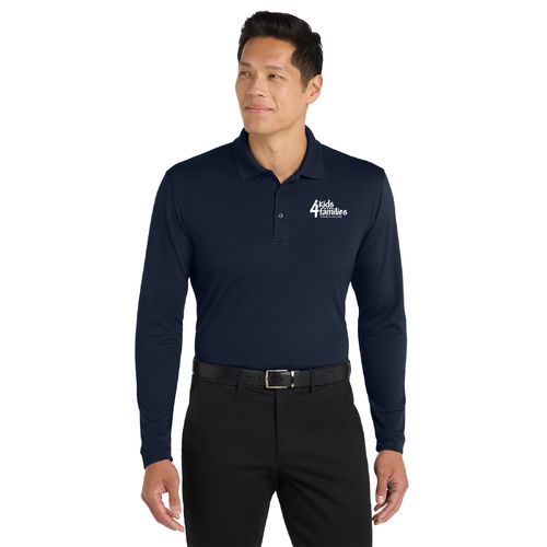 4Kids - Port Authority Dry Zone UV Micro-Mesh Long Sleeve Polo image thumbnail