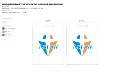 Image of Merchandise Bag 9" x 12" with die cut slot