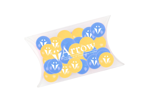 Small Pillow Box with Imprinted Chocolate Buttons image thumbnail