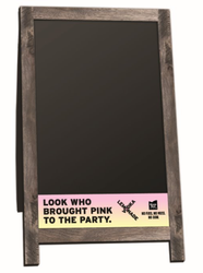 Image of Rustic Real Wood A-Frame Sidewalk Sign