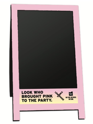 Image of Pink A-Frame Sidewalk Sign