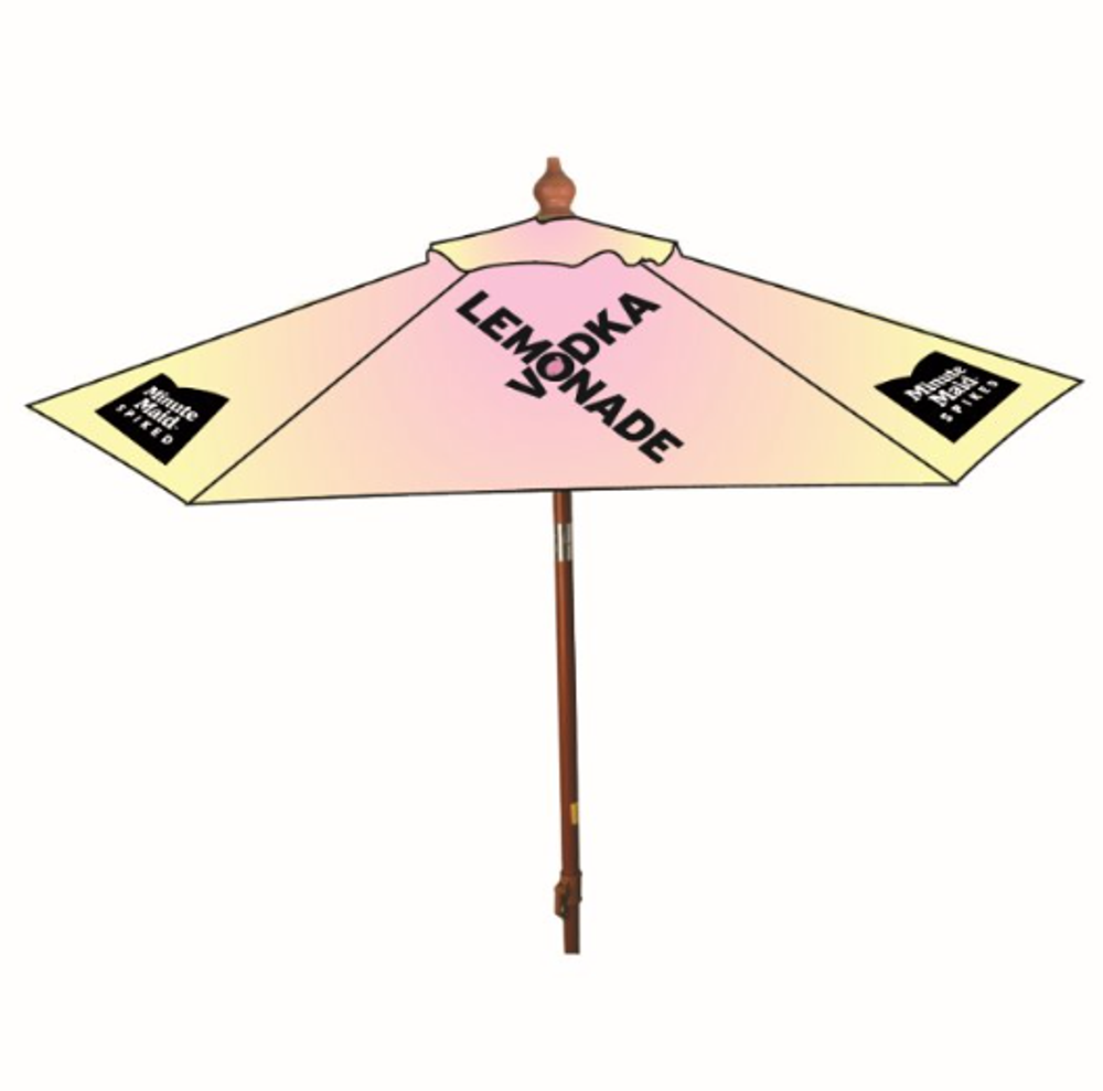 7' Market Umbrella - Pink Lemonade primary image
