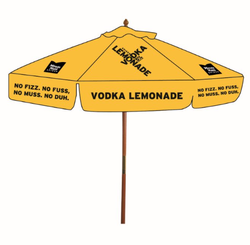 Image of 7' Market Umbrella with Valances - Lemonade Vodka