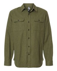 Image of Solid Flannel Shirt - 8200