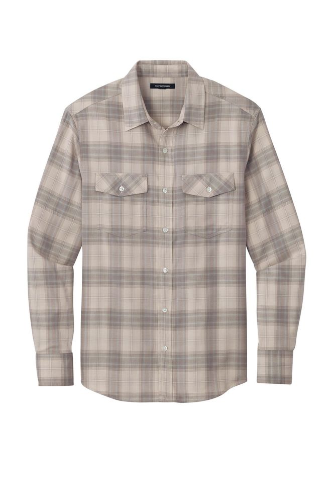 Port Authority Long Sleeve Ombre Plaid Shirt W672 primary image