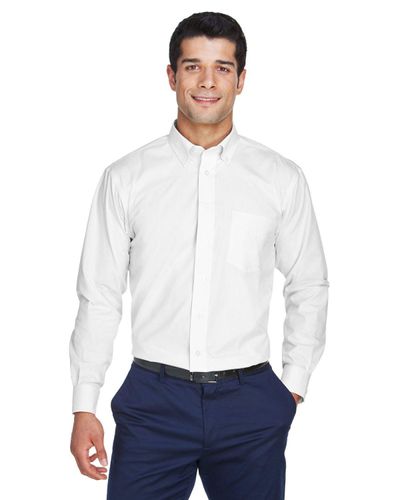 Men's Crown Collection® Solid Oxford Woven Shirt image thumbnail