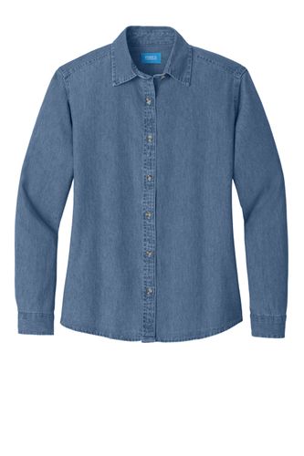 Port & Company - Ladies Long Sleeve Value Denim Shirt. LSP10 image thumbnail