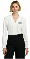 Image of Three Notch Group Brooks Brothers Women’s Long Sleeve Ruffle Collar Blouse