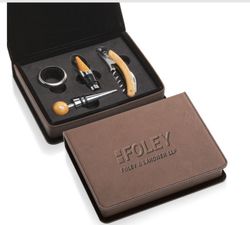 Image of Norene Wine Accessory Set - 4pc- Dark Brown