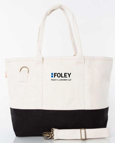 Colorblock Utility Tote- BLACK image thumbnail