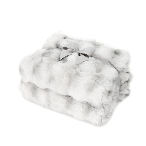 Ruched Faux Fur Recycled Polyester Blanket image thumbnail